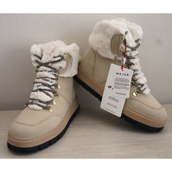 Pajar Women's Sz 9M Sand/Beige Waterproof Nubuck Chalet Fashion Boots - Picture 3 of 11